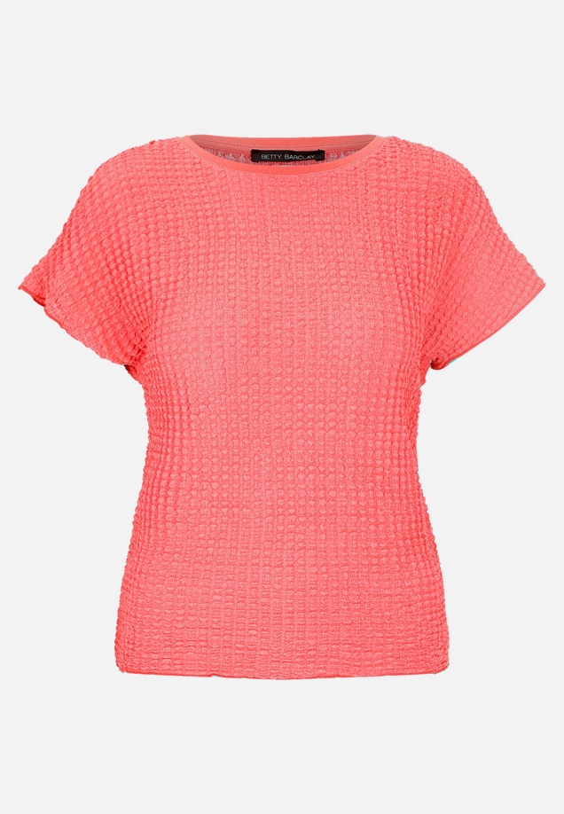 Strukturshirt mit U-Boot-Ausschnitt / Vorderseite