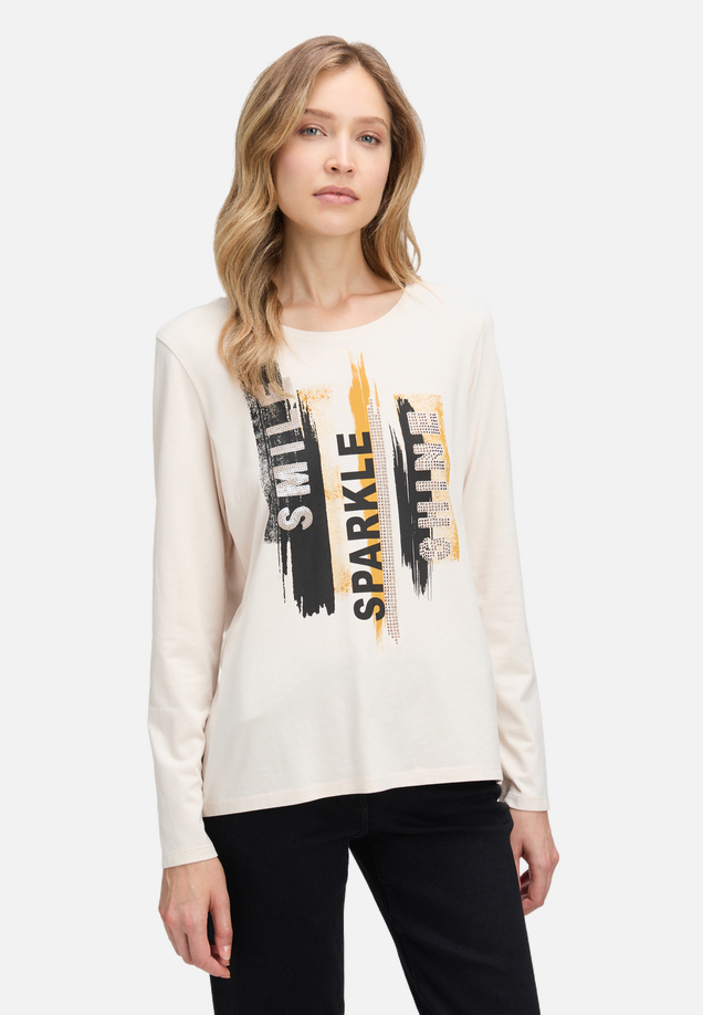 Basic Shirt mit Placement / Modellfoto Vorderseite