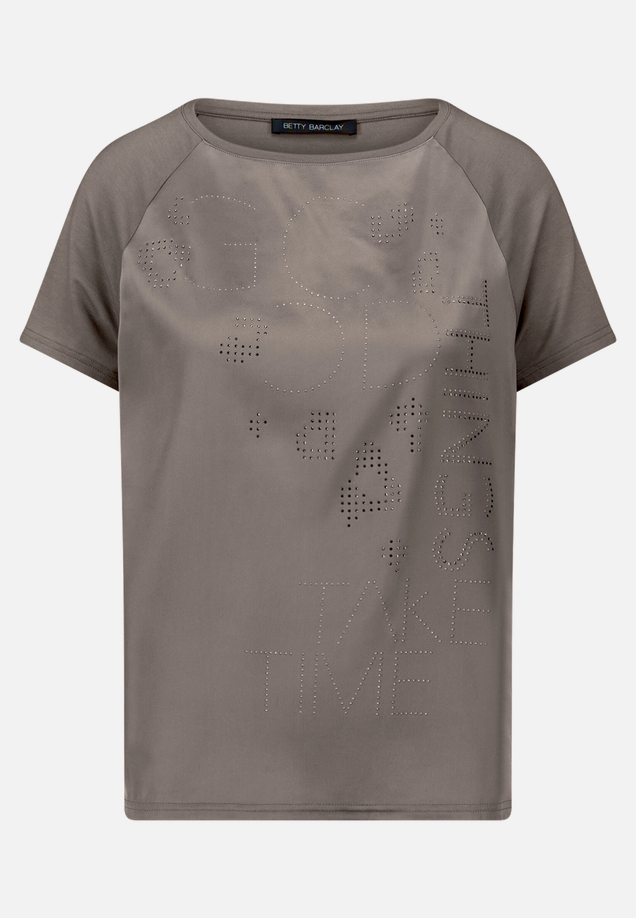 Blusenshirt  mit Print und Glitzer / Vorderseite