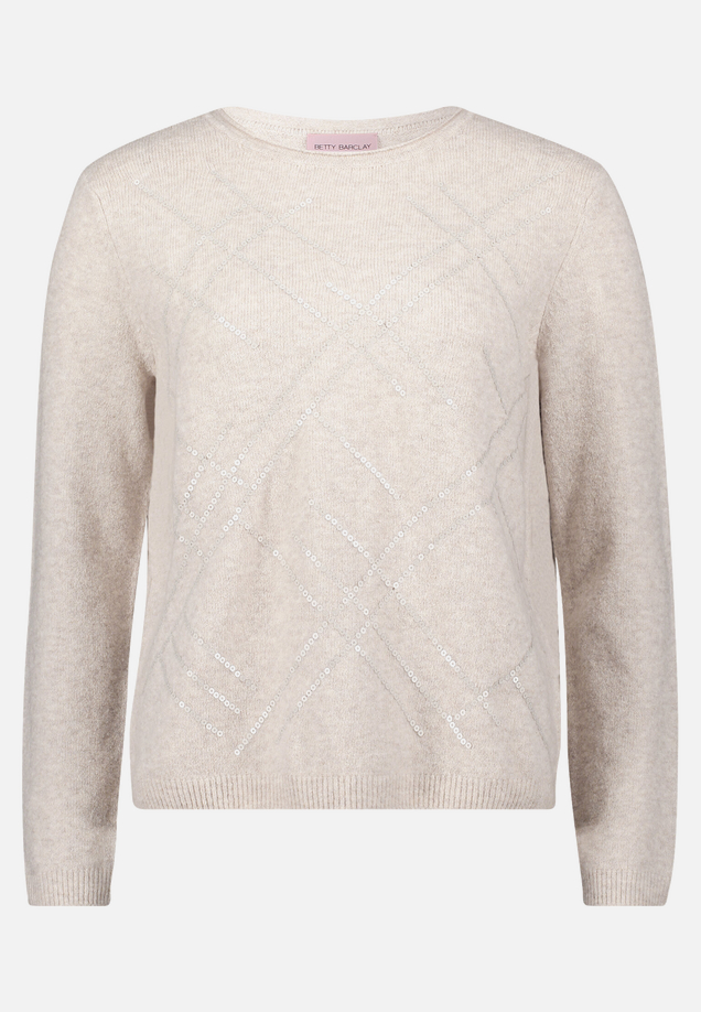 Feinstrickpullover mit Applikation / Vorderseite