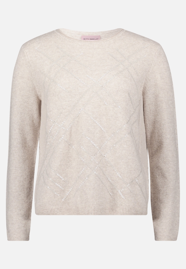 Feinstrickpullover mit Applikation / Vorderseite