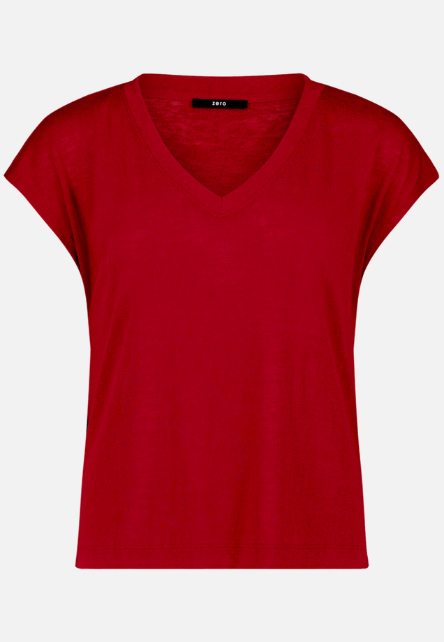 Basic-T-Shirt  mit V-Ausschnitt / Vorderseite