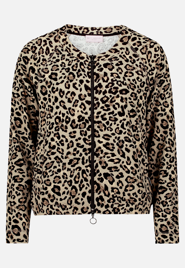 Shirtjacke mit Rippenstruktur / Vorderseite
