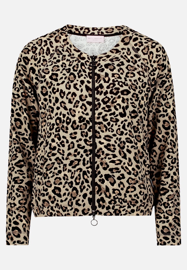 Shirtjacke mit Rippenstruktur / Vorderseite