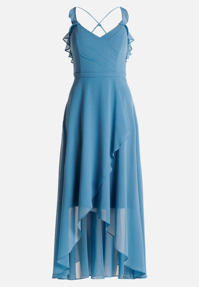 Abendkleid mit Volant / Vorderseite