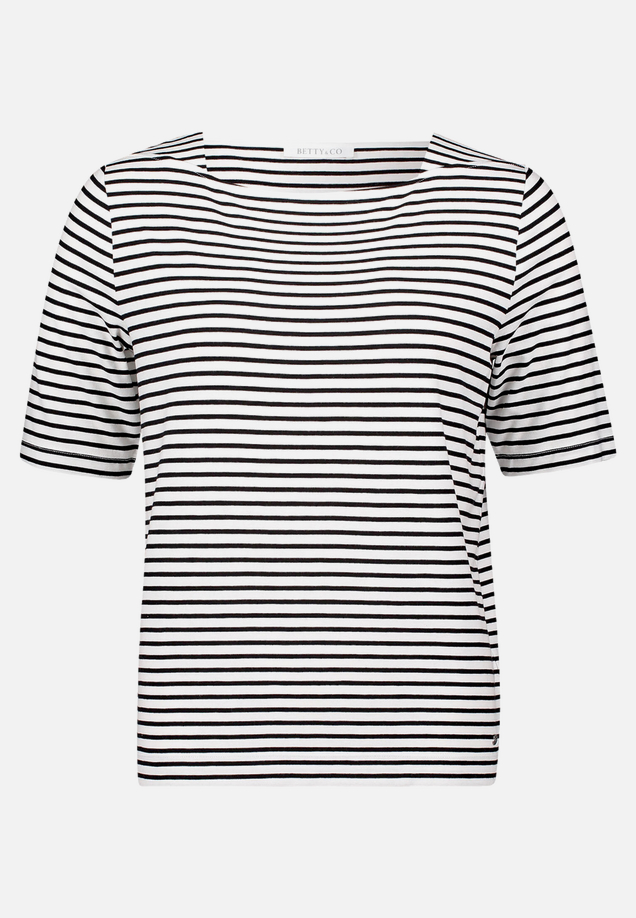 Streifenshirt mit U-Boot-Ausschnitt / Vorderseite