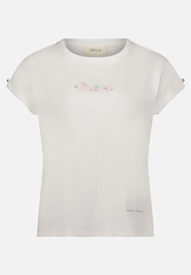 Printshirt mit Ärmelaufschlag / Vorderseite