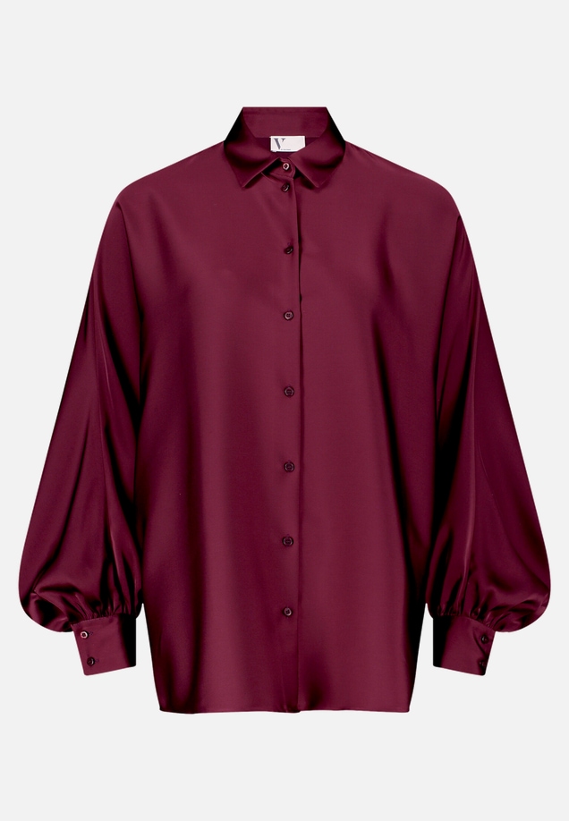 Satin-Bluse mit Kragen / Vorderseite