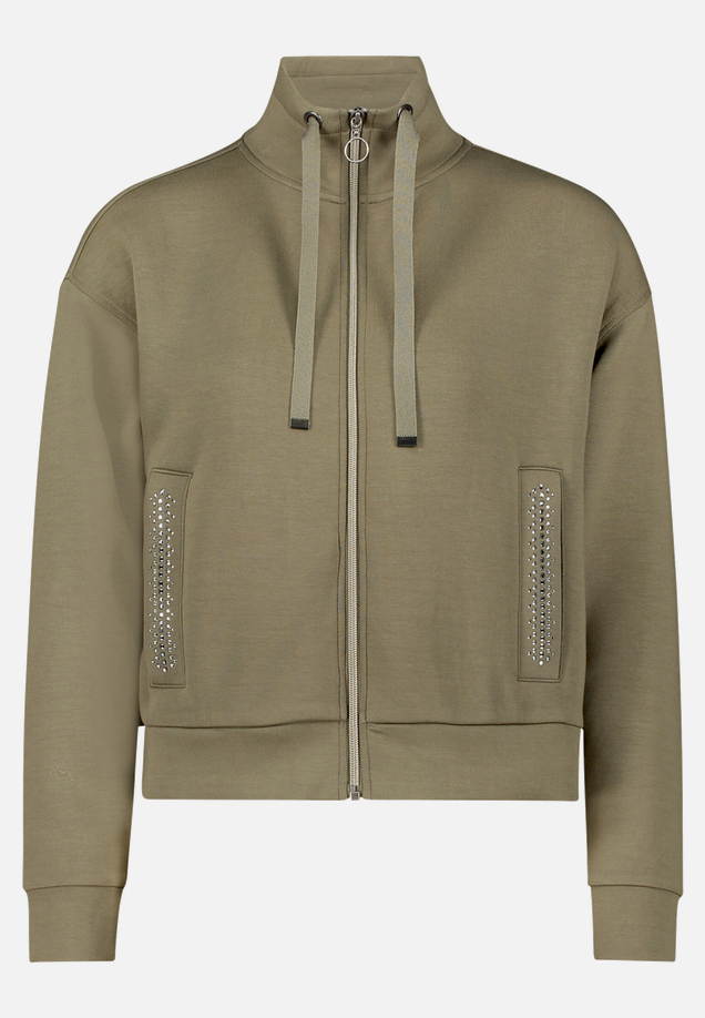 Shirtjacke mit Rippenstruktur / Vorderseite