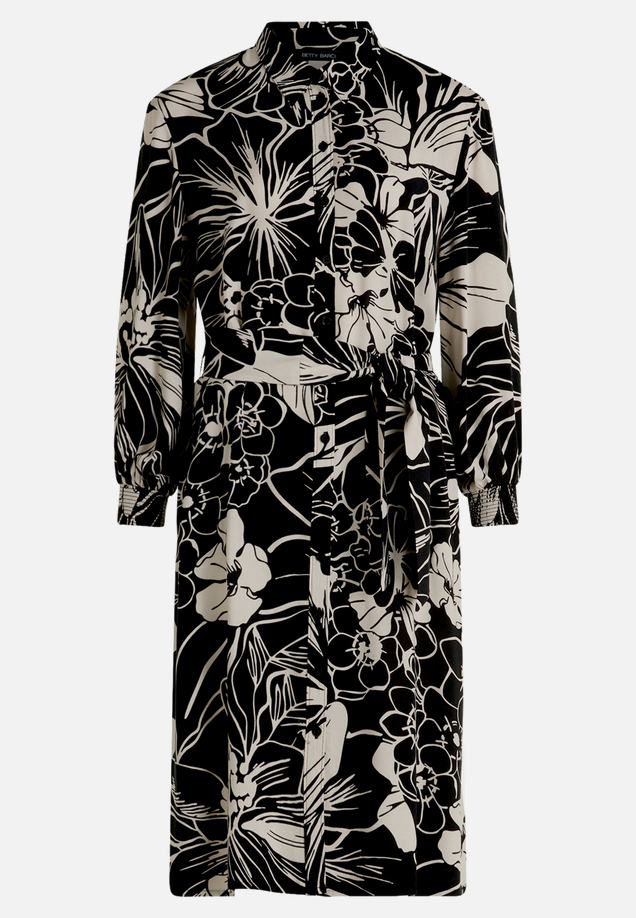 Hemdblusenkleid mit Bindegürtel / Vorderseite