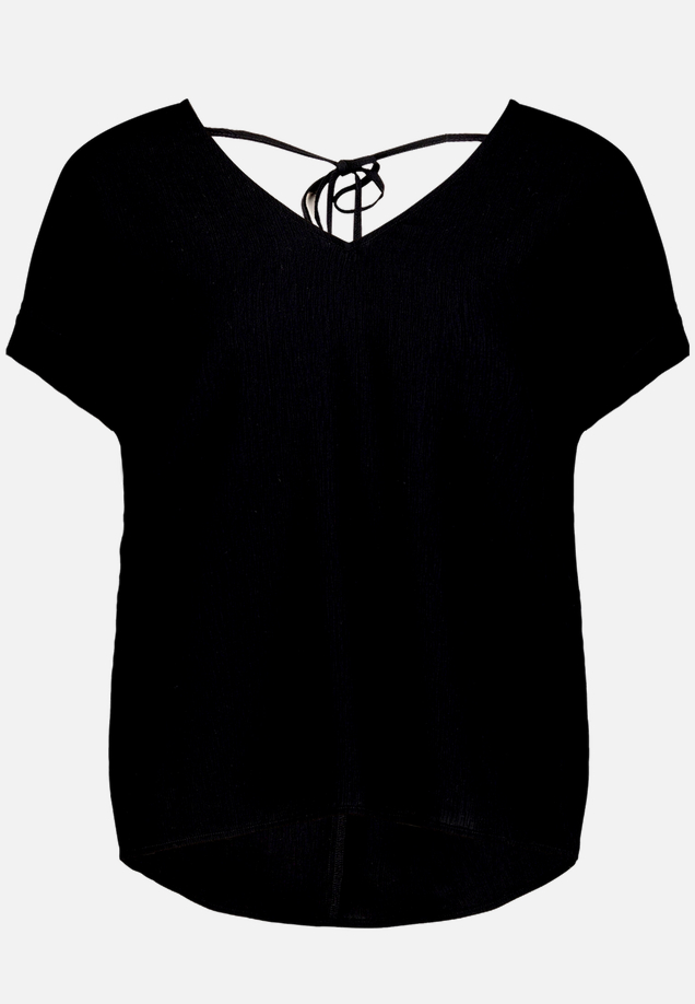 T-Shirt  mit V-Ausschnitt und Bindedetail  / Vorderseite