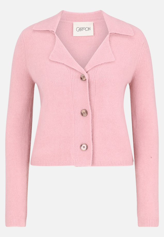 Strick-Cardigan mit Reverskragen / Vorderseite