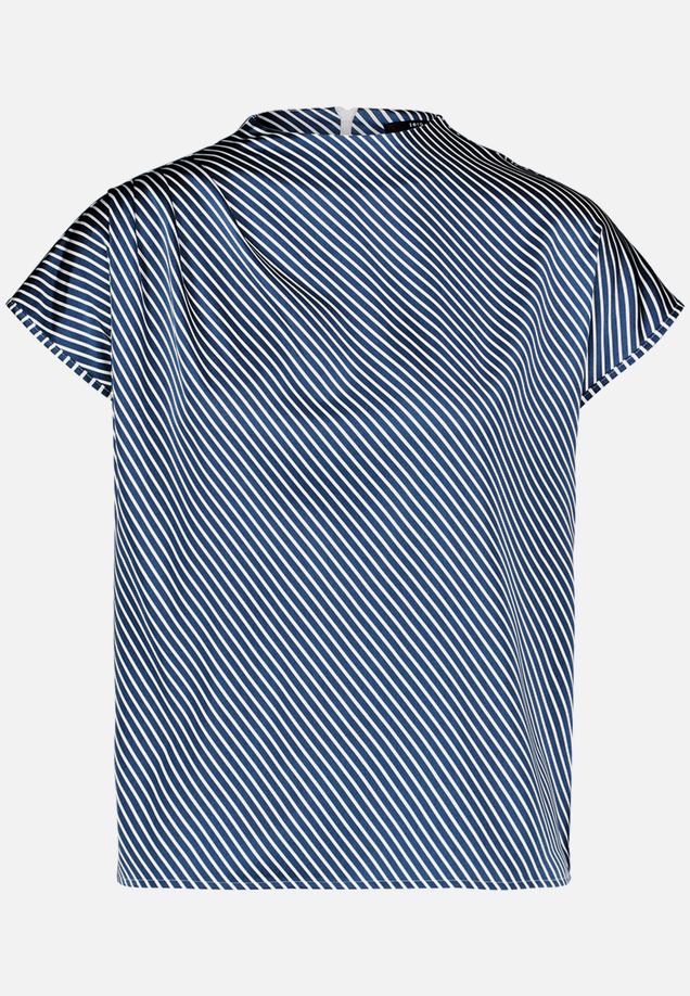Satinbluse  gestreift mit Stehkragen  / Vorderseite