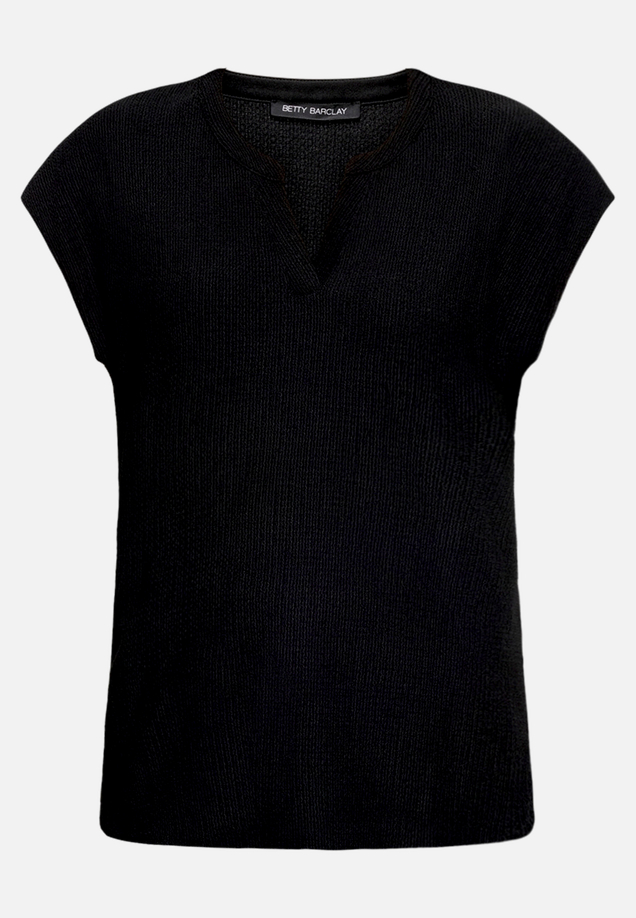 Basic Shirt mit V-Ausschnitt / Vorderseite