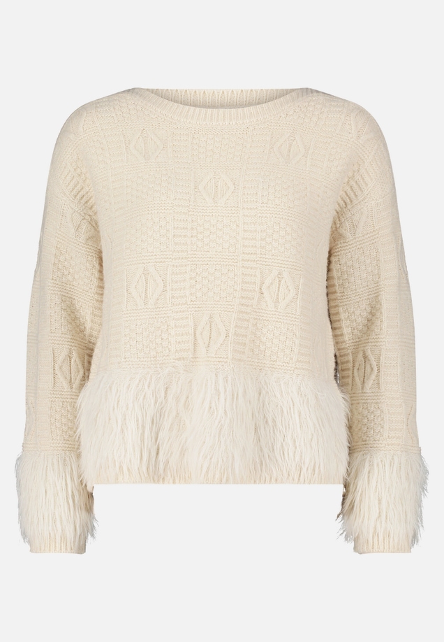 Grobstrick-Pullover mit Effektgarn / Vorderseite