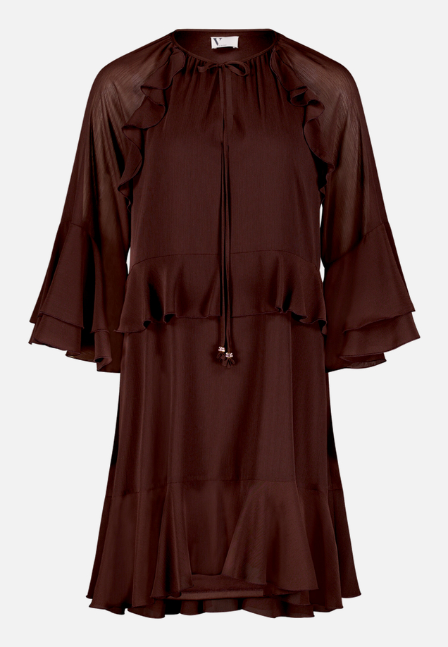 Volantkleid mit Rüschen / Vorderseite