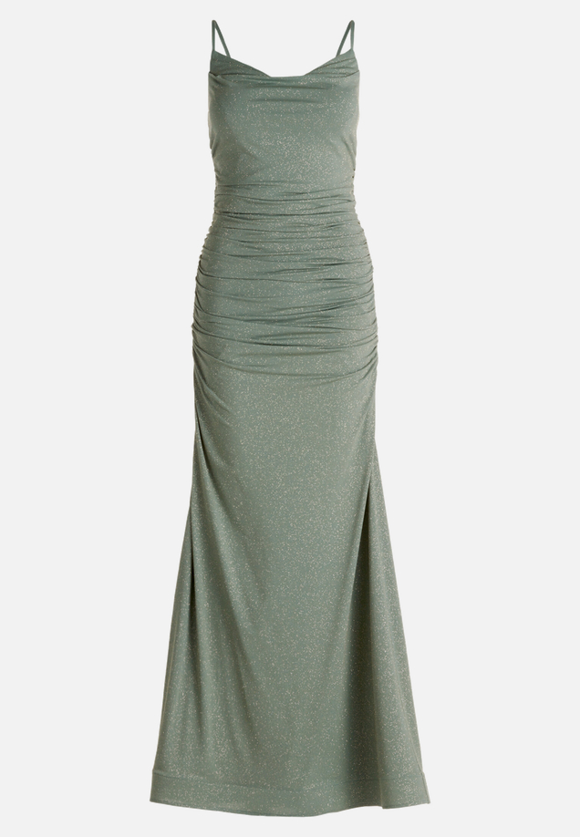Abendkleid mit Wasserfallausschnitt / Vorderseite
