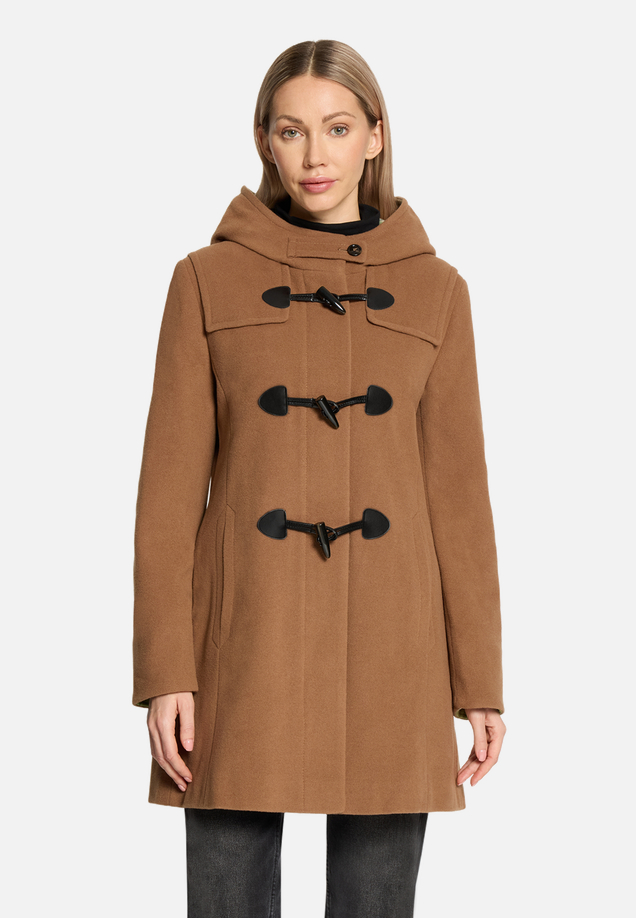 Dufflecoat mit Kapuze / Modellfoto Vorderseite
