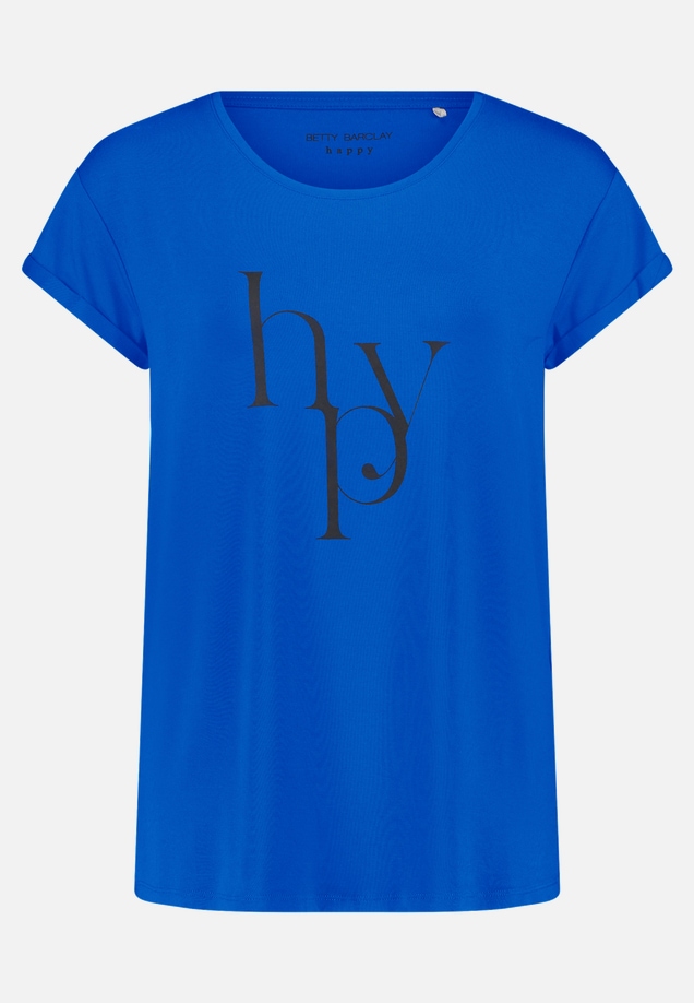 Rundhals-Shirt mit Raffung / Vorderseite