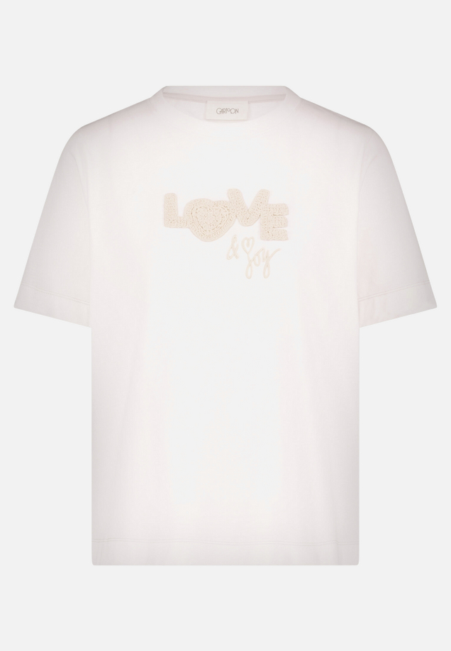 Baumwollshirt mit Rundhalsausschnitt / Vorderseite