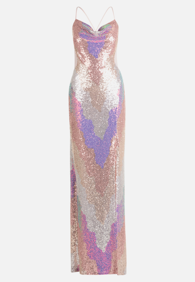 Abendkleid mit Pailletten / Vorderseite