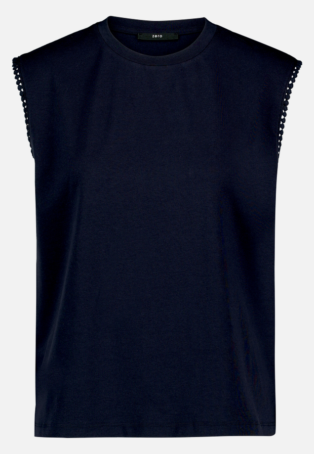 Jersey-Top  mit Rundhalsausschnitt  / Vorderseite