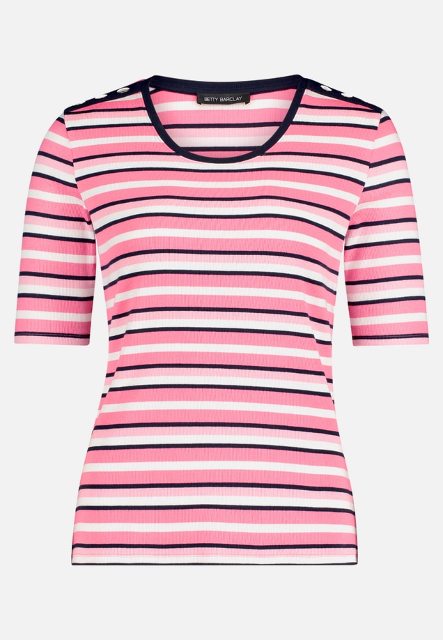 Basic Shirt mit Rippenstruktur / Vorderseite