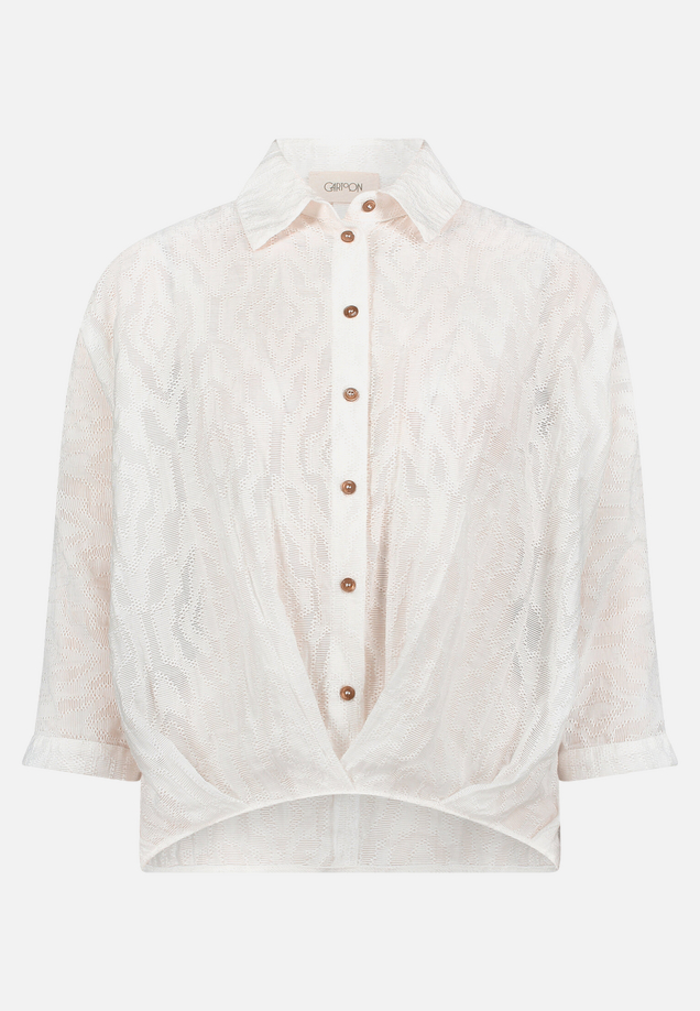 Oversize-Bluse mit Kragen / Vorderseite