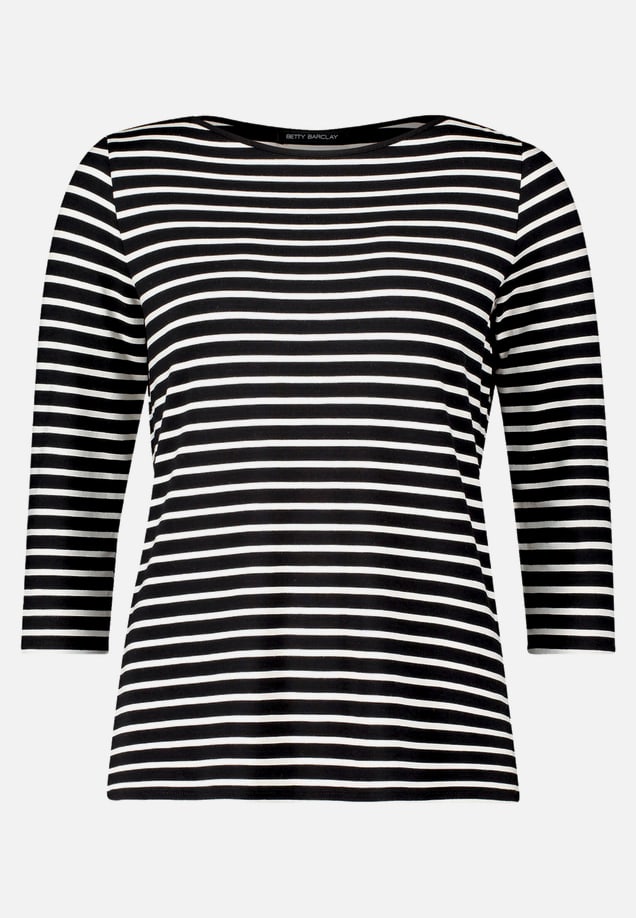 Ringelshirt mit U-Boot-Ausschnitt / Vorderseite
