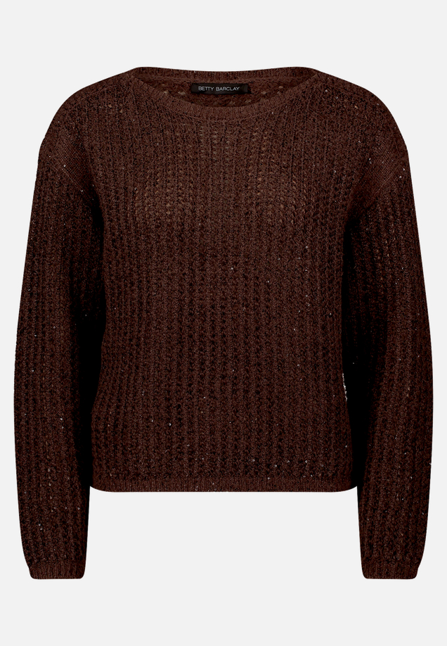 Grobstrick-Pullover mit Pailletten / Vorderseite