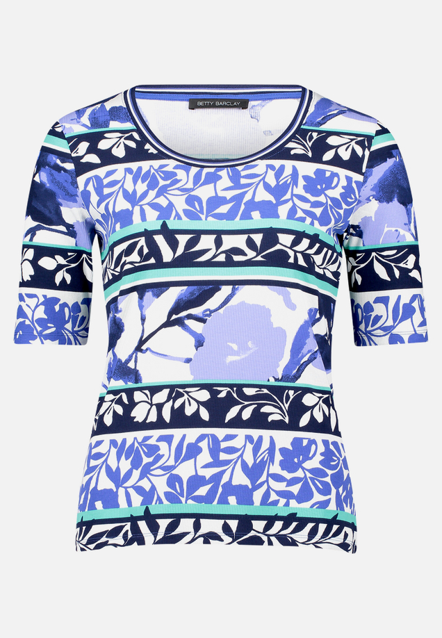 Basic Shirt mit Rippenstruktur / Vorderseite