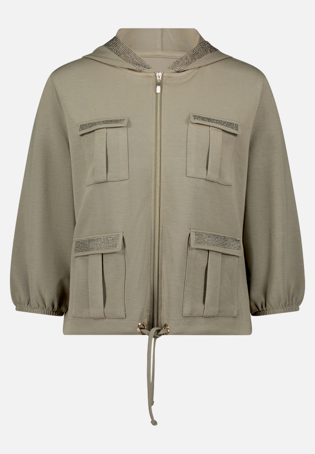 Shirtjacke mit Kapuze / Vorderseite