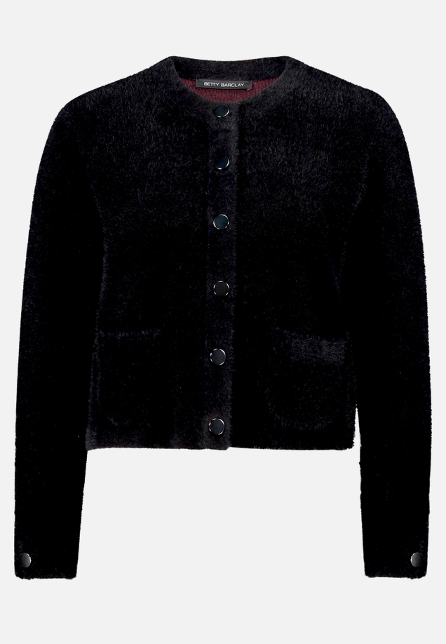 Strick-Cardigan mit aufgesetzten Taschen / Vorderseite