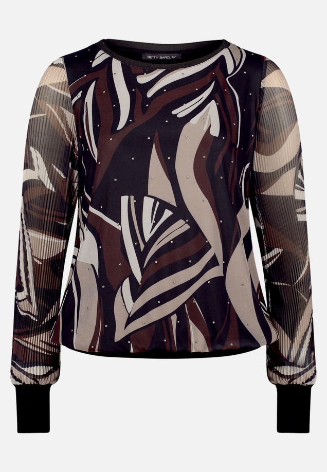 Langarm-Shirt mit Plissee / Vorderseite
