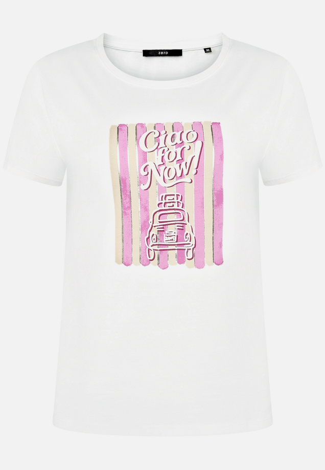 Print-T-Shirt mit Glitzerdetails  / Vorderseite