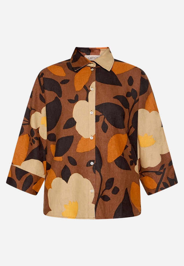 Oversize-Bluse mit Muster / Vorderseite