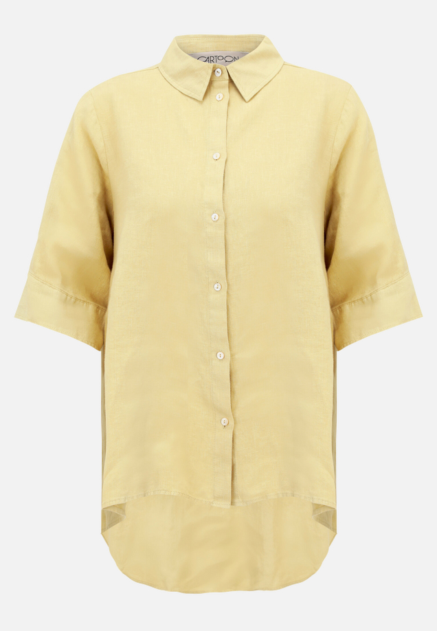 Leinenbluse mit Kragen / Vorderseite