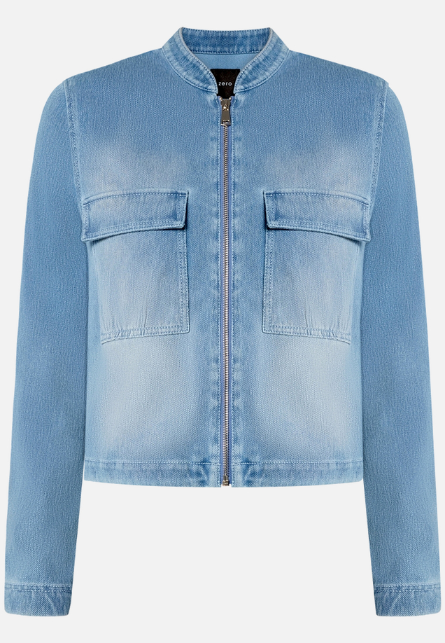 Jeansjacke mit Reißverschluss / Vorderseite