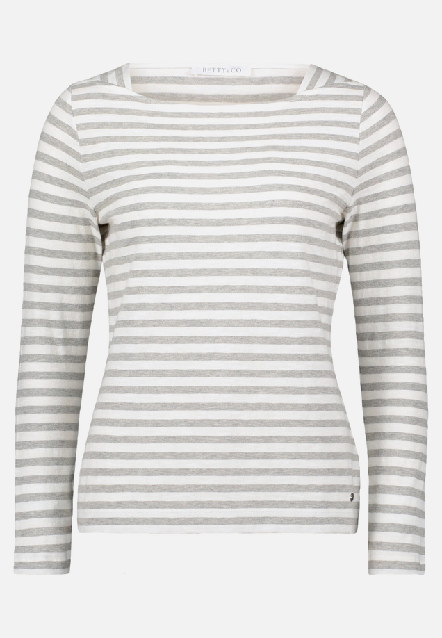 Ringelshirt mit U-Boot-Ausschnitt / Vorderseite