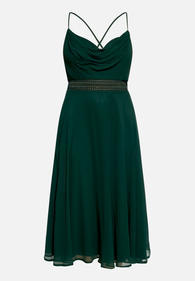 Cocktailkleid mit Wasserfallausschnitt / Vorderseite
