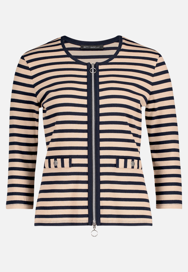 Shirtjacke mit Rippenstruktur / Vorderseite