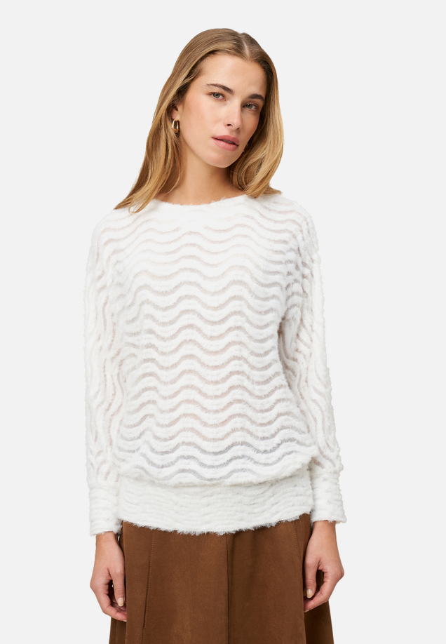Sweatshirt mit Wellenmuster / Modellfoto Vorderseite