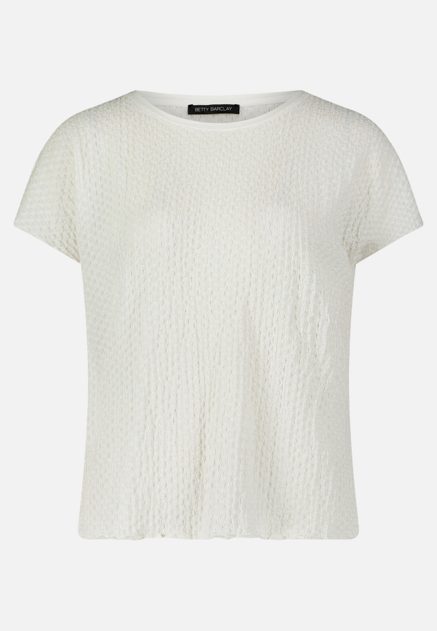 Strukturshirt mit U-Boot-Ausschnitt / Vorderseite