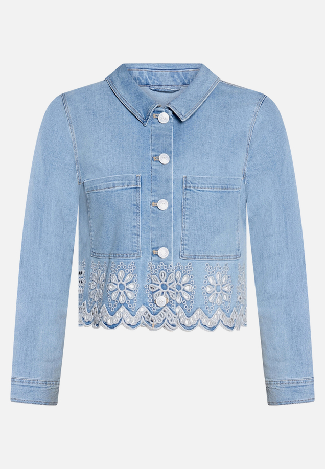 Jeansjacke mit Stickerei / Vorderseite