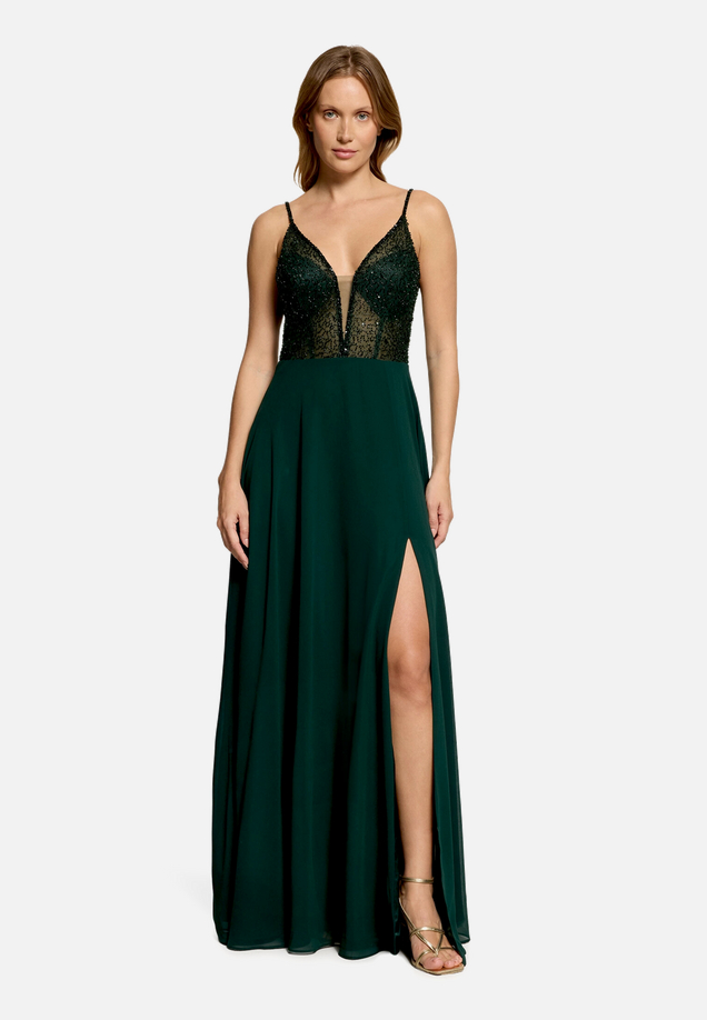 Abendkleid mit Stickerei / Modellfoto Vorderseite