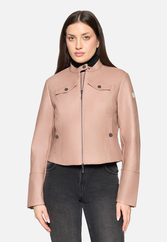 Casual-Jacke mit Stehkragen / Modellfoto Vorderseite