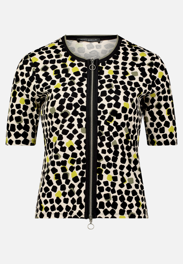 Shirtjacke mit Rippenstruktur / Vorderseite
