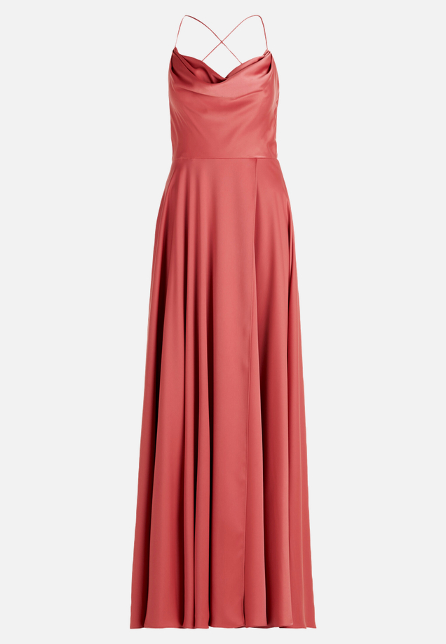 Abendkleid mit Wasserfallausschnitt / Vorderseite