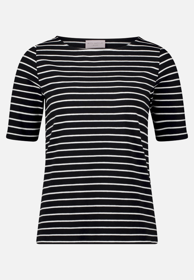 Ringelshirt mit U-Boot-Ausschnitt / Vorderseite