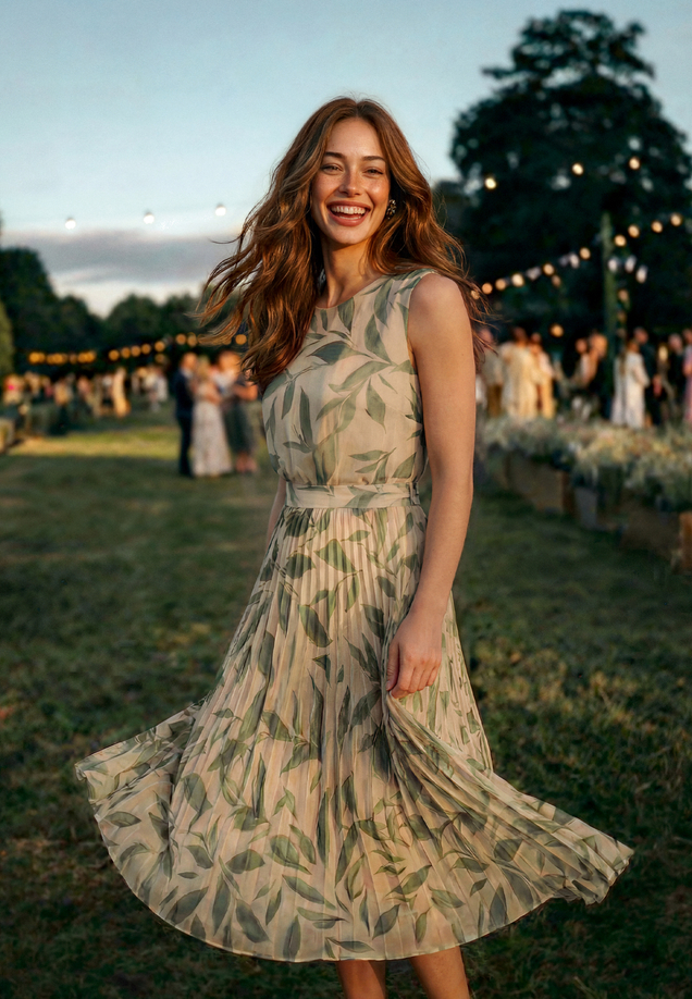 Chiffonkleid mit Plissee / Imagebild